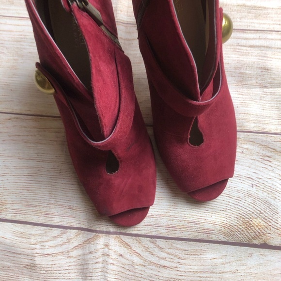 Michael Kors Red Booties - Picture 9 of 11